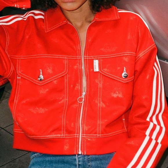 adidas fiorucci red jacket